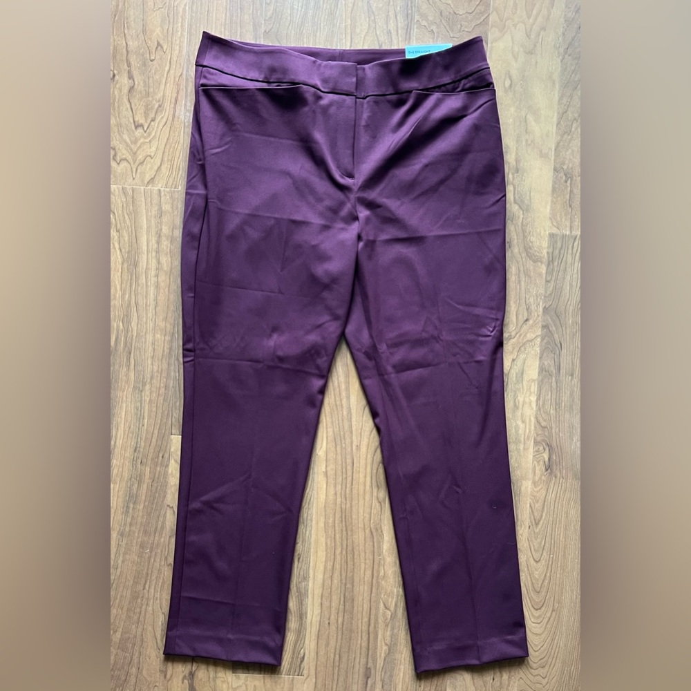 Ann Taylor Wine Colored Ankle Skinny Dress Pants - Size 14